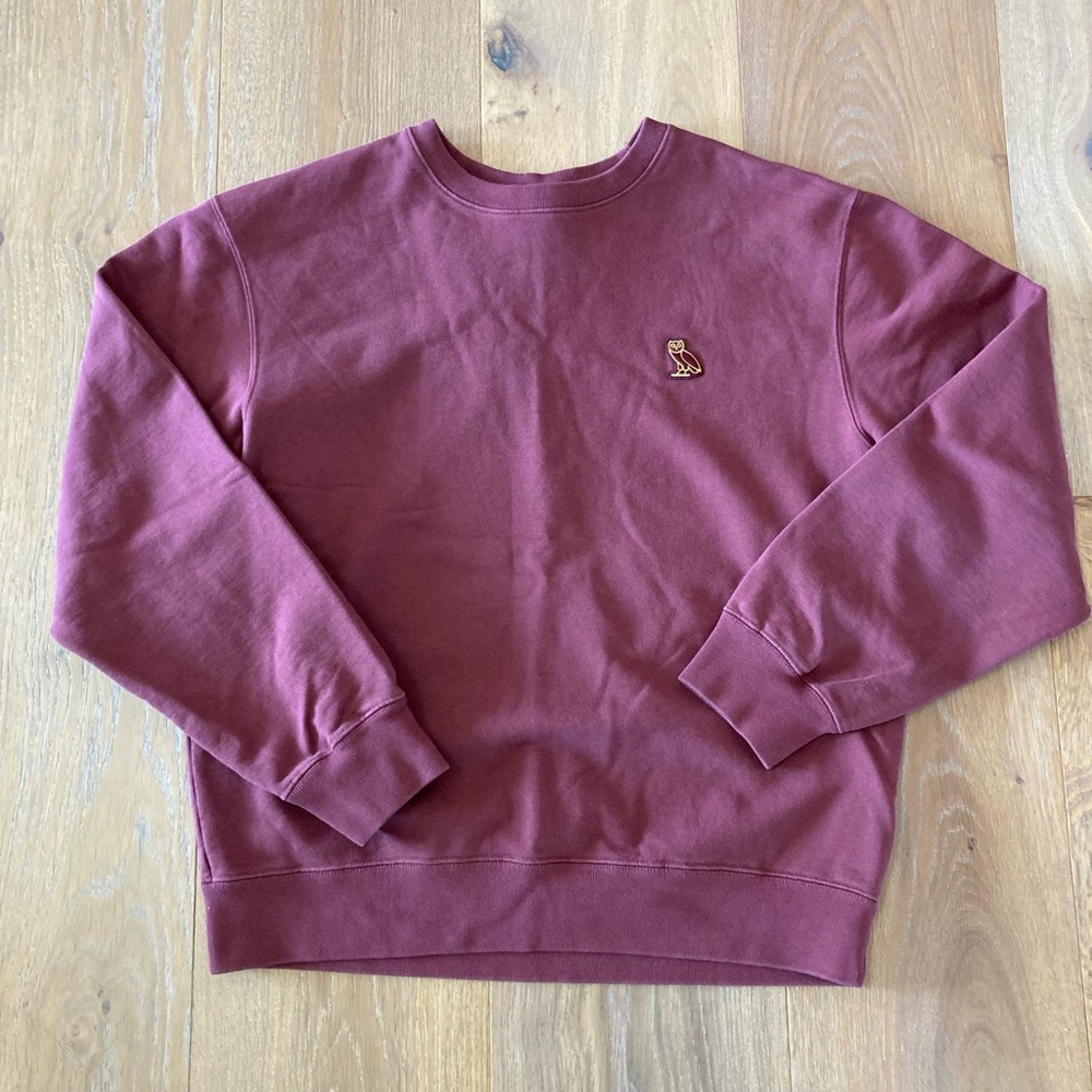 OVO Men's Burgundy Crewneck Sweater - Picture 2 of 7